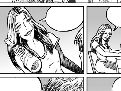 Bande dessinée en noir et blanc sur le vin au Japon