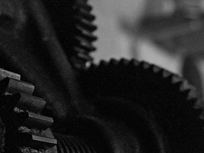 Photo d'un engrenage d'une machine viticole