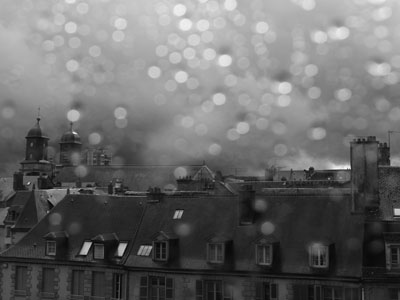 Photo ville sous la pluie
